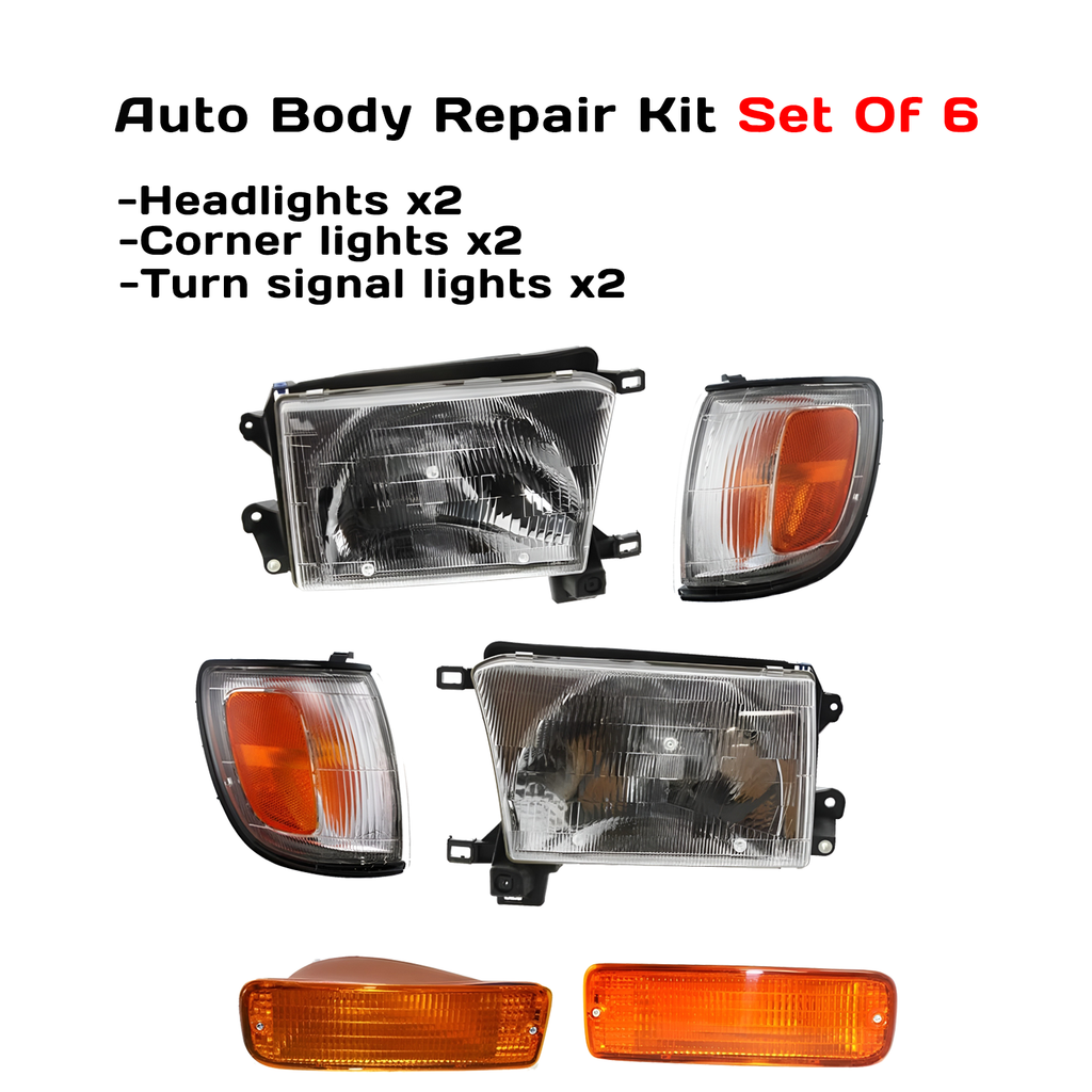 1996–1997 Toyota 4Runner Headlight Set Left and Right Side w/ Bulb(s) | OEM Fit