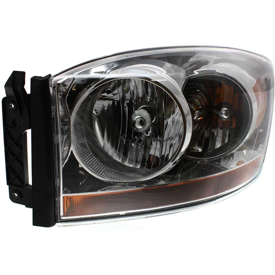 2006–2008 Dodge Ram 1500 Headlight Assembly Set Left and Right Side Chrome w/ Bulb(s) | OEM Fit