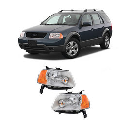 2005–2007 Ford Freestyle Headlight Set Left and Right Side Halogen w/ Bulb(s) | OEM Fit