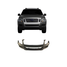 2006–2010 Ford Explorer Front Bumper Cover Primed w/ Fog Lamp Holes | OEM Fit