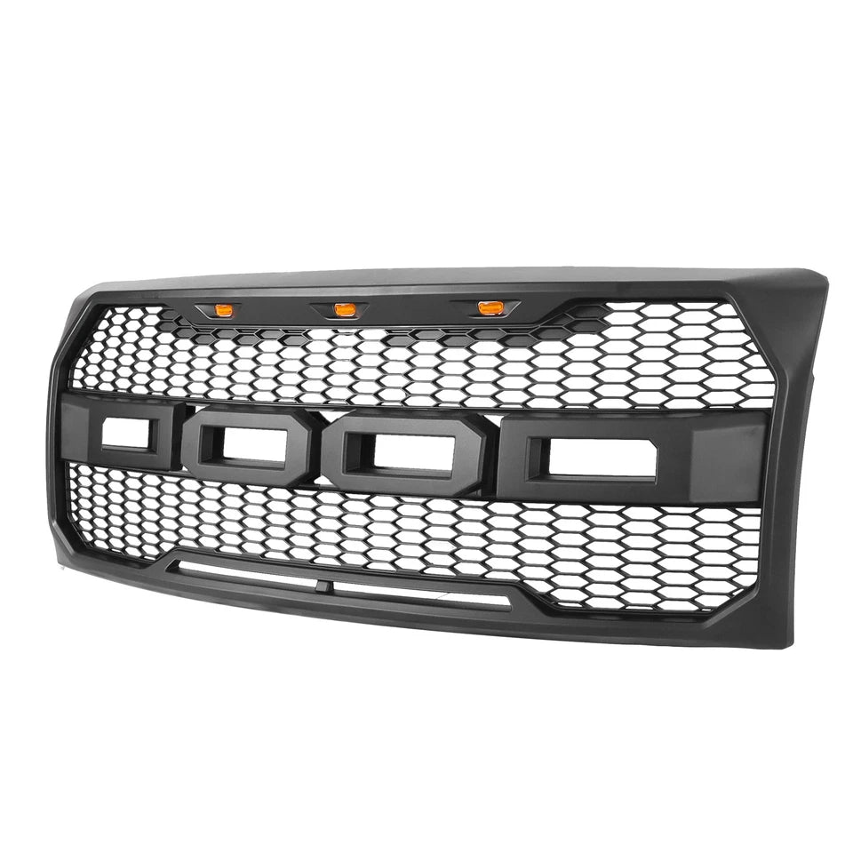 2009–2014 Ford F-150 Front Bumper Grille Raptor Style Black | OEM Fit