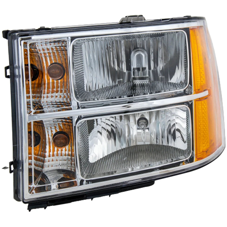 2007–2013 GMC Sierra 1500 Headlight Set Driver & Passenger Side Halogen with Bulbs | OEM Fit