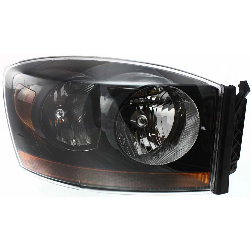 2006–2008 Dodge Ram 1500 Headlight Set Left and Right Side Black Housing w/ Bulb(s) | OEM Fit