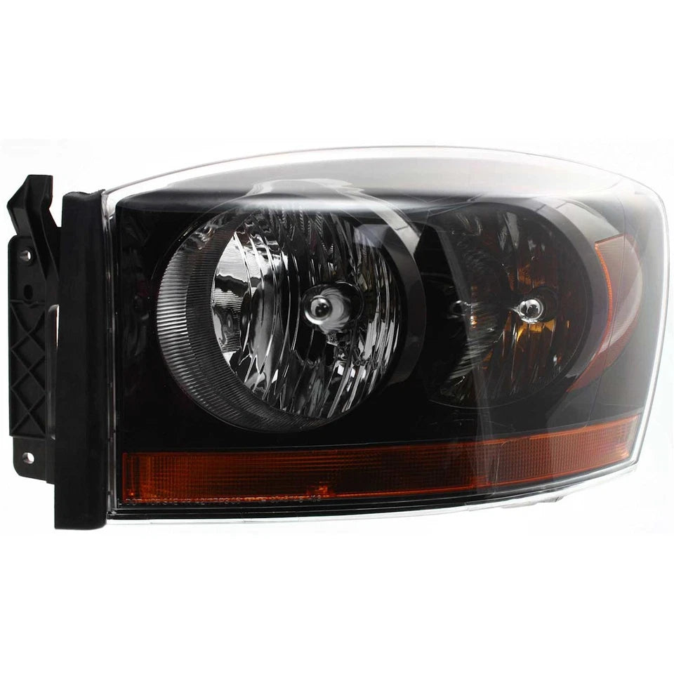 2006–2008 Dodge Ram 1500 Headlight Set Left and Right Side Black Housing w/ Bulb(s) | OEM Fit