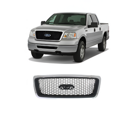 2006-2008 Ford F-150 Grille Assembly XLT Chrome Black | OEM Fit