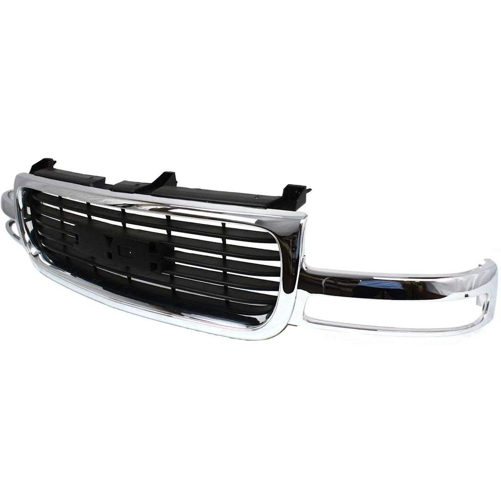 1999–2002 GMC Sierra 1500/2500 Grille Assembly Chrome Shell | OEM Fit