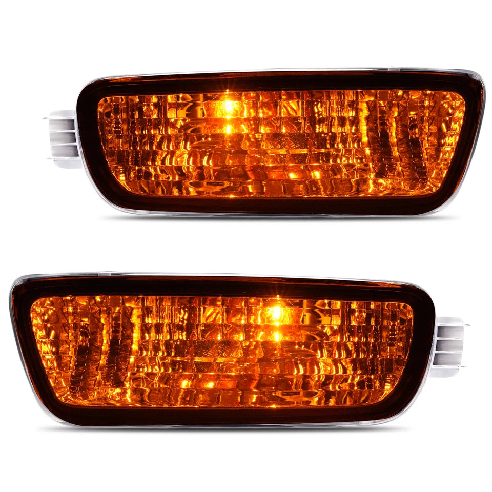 2001-2004 Toyota Tacoma Front Bumper Turn Signal Lights Driver & Passenger | OEM Fit