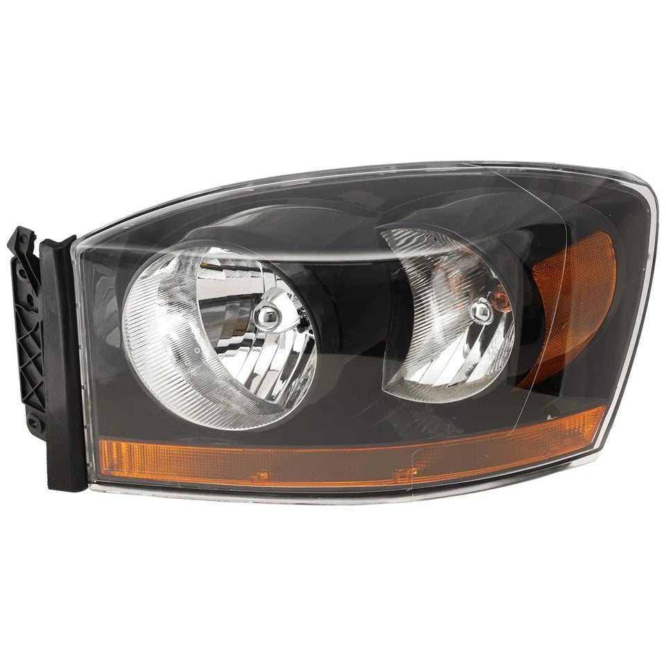 2006–2008 Dodge Ram 1500 Headlight Set Left and Right Side Black Housing w/ Bulb(s) | OEM Fit