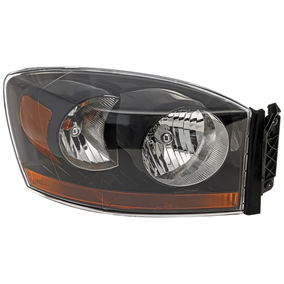 2006–2008 Dodge Ram 1500 Headlight Set Left and Right Side Black Housing w/ Bulb(s) | OEM Fit