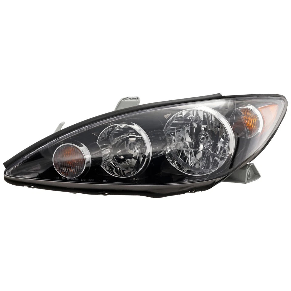 2005–2006 Toyota Camry Sedan Headlight Set Left & Right Black Housing 2Pc | OEM Fit