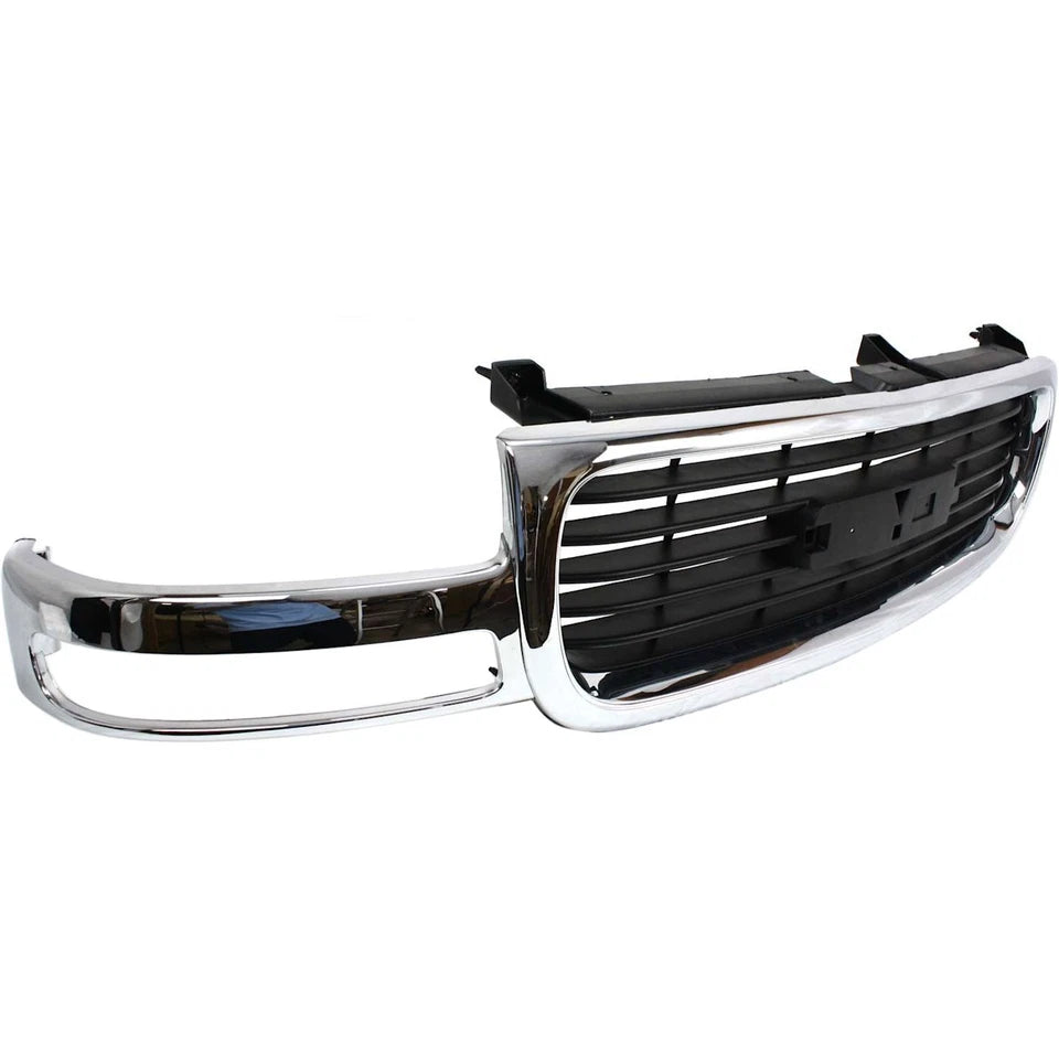 1999–2002 GMC Sierra 1500/2500 Grille Assembly Chrome Shell | OEM Fit