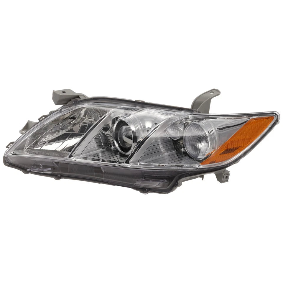2007–2009 Toyota Camry SE/LE/XLE Headlight Set Left & Right Chrome Housing | OEM Fit
