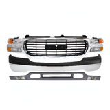 1999-2002 GMC Sierra / 2000-2006 Yukon Front Bumper Chrome & Grille Assembly Kit | OEM Fit