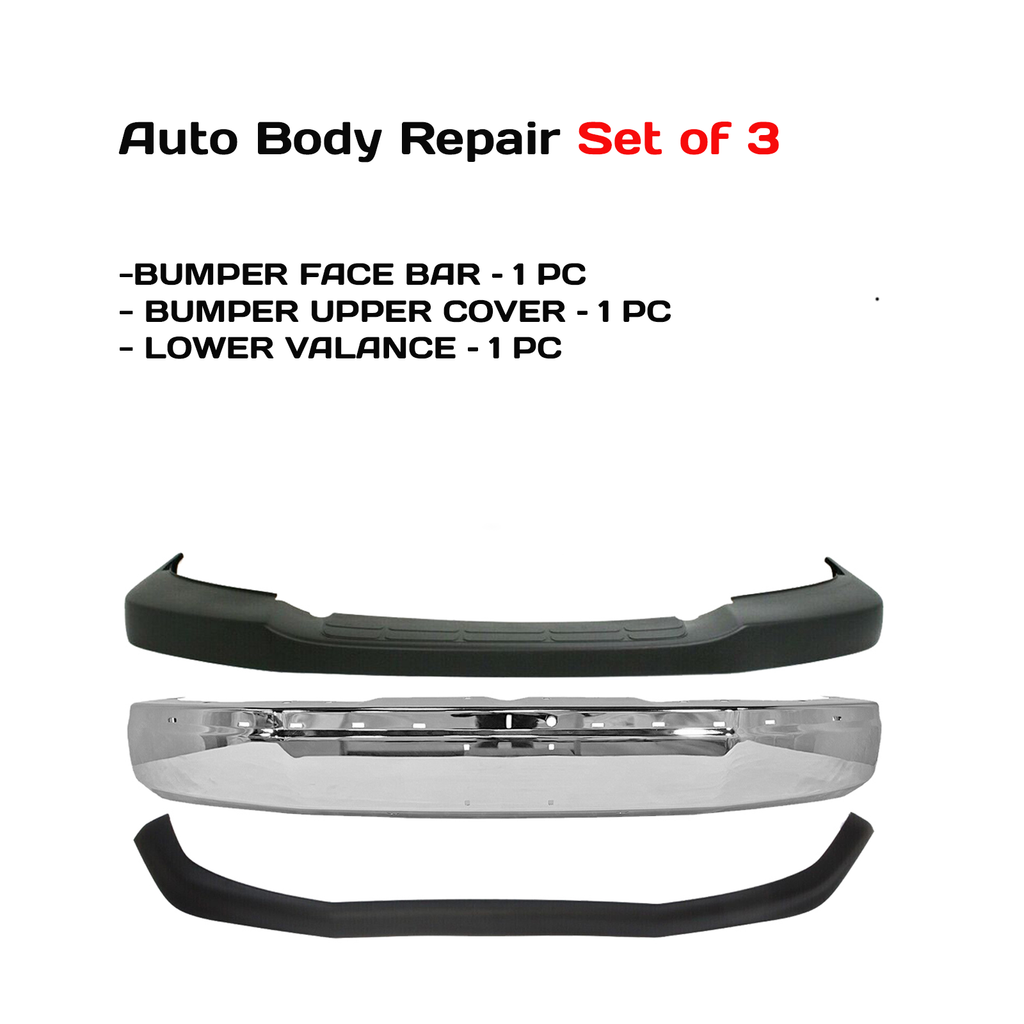 2003-2023 Chevrolet Express / GMC Savana 1500 2500 3500 4500 Front Bumper Chrome & Valance Kit  | OEM Fit