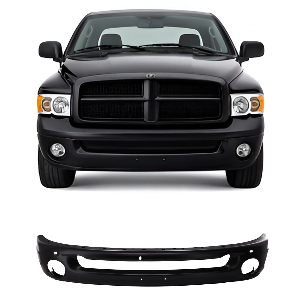 2002–2005 Dodge Ram 1500 Front Bumper Painted Black Steel | OEM Fit