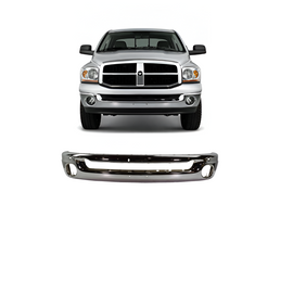 2002–2008 Dodge Ram 1500 / 2003–2009 Ram 2500 Front Bumper Chrome Steel | OEM Fit