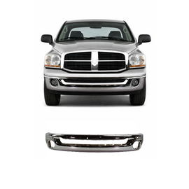 2002–2008 Dodge Ram 1500 / 2003–2009 Ram 2500 Front Bumper Chrome Steel Type 2 | OEM Fit