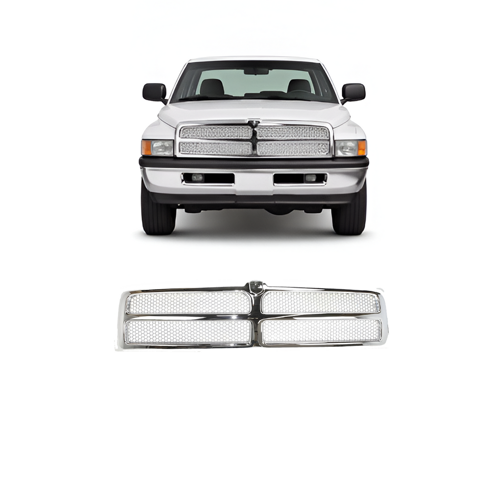 1994–1997 Dodge Ram 1500 / 2500 Front Grille Chrome Shell  | OEM Fit