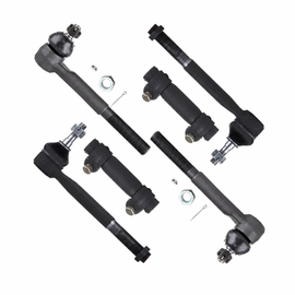 6PCS Chevrolet GMC K1500 K2500 Suburban Tahoe Front Outer & Inner Tie Rod Ends | OEM Fit