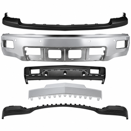 2014-2015 Chevrolet Silverado 1500 Front Bumper Face Bar Chrome & Valance Kit | OEM Fit