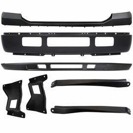 Kit Replacement 2005–2007 Ford F-250/F-350 Super Duty – 7-Piece Kit Front Bumper Primed with Brackets, OEM Fit, Includes Bumper Face Bar Paintable, Lower Valance, Upper Cover & Brackets (Set of 4)