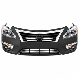 2013-2015 Nissan Altima Sedan Front Bumper Cover Primed & Headlight Assembly Kit | OEM Fit