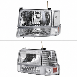 1992–1996 Ford F-150 F-250 F-350 Bronco Headlights Corner Signal Bumper Lights | OEM Fit