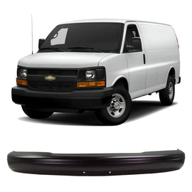 1996–2002 Chevrolet Express GMC Savana 1500 2500 3500 Front Bumper Black Steel | OEM Fit