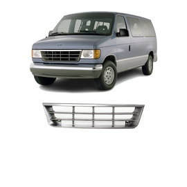 1992-1996 Ford E-150/E-350 Econoline Grille Silver Plastic | OEM Fit