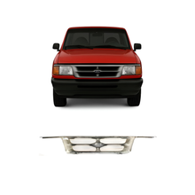 Load image into Gallery viewer, 1995-1997 Ford Ranger Grille Chrome Shell w/ Gray Insert Plastic | OEM Fit