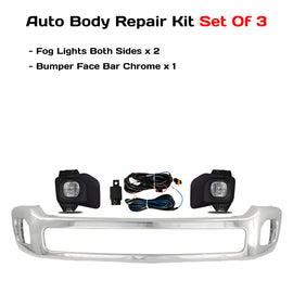 2011-2016 Ford F-250 Super Duty and 350 Front Bumper Chrome & Fog Lights Kit | OEM Fit