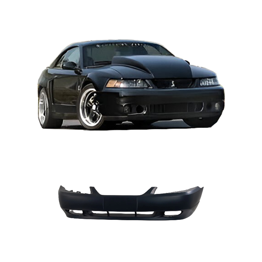Front Bumper Cover For 1999-2004 Ford Mustang w/ Fog Lamp Holes Primed | OEM Fit