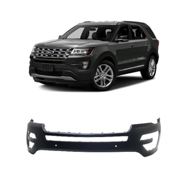 2016–2017 Ford Explorer Front Bumper Cover Primed w/ PAS & Tow Hook Holes | OEM Fit