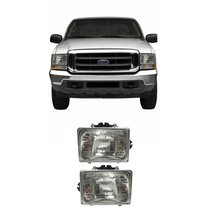 Load image into Gallery viewer, 1999–2007 Ford F-250 Super Duty Headlight Set Left and Right Side Halogen w/ Bulb(s) (2-Piece Set) | OEM Fit