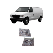 Load image into Gallery viewer, 1992–1996 Ford E-350 Econoline Headlight Set Left and Right Side Halogen w/ Bulb(s) | OEM Fit