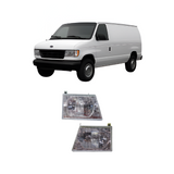 1992–1996 Ford E-350 Econoline Headlight Set Left and Right Side Halogen w/ Bulb(s) | OEM Fit