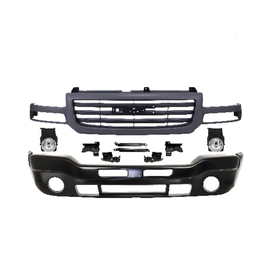 2003-2007 GMC Sierra 1500 2500 HD & 3500 Front Bumper Primed & Fog Lights Kit | OEM Fit