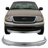 Front Bumper Chrome Steel 1999–2004 Ford F-150 F-250 | OEM Fit