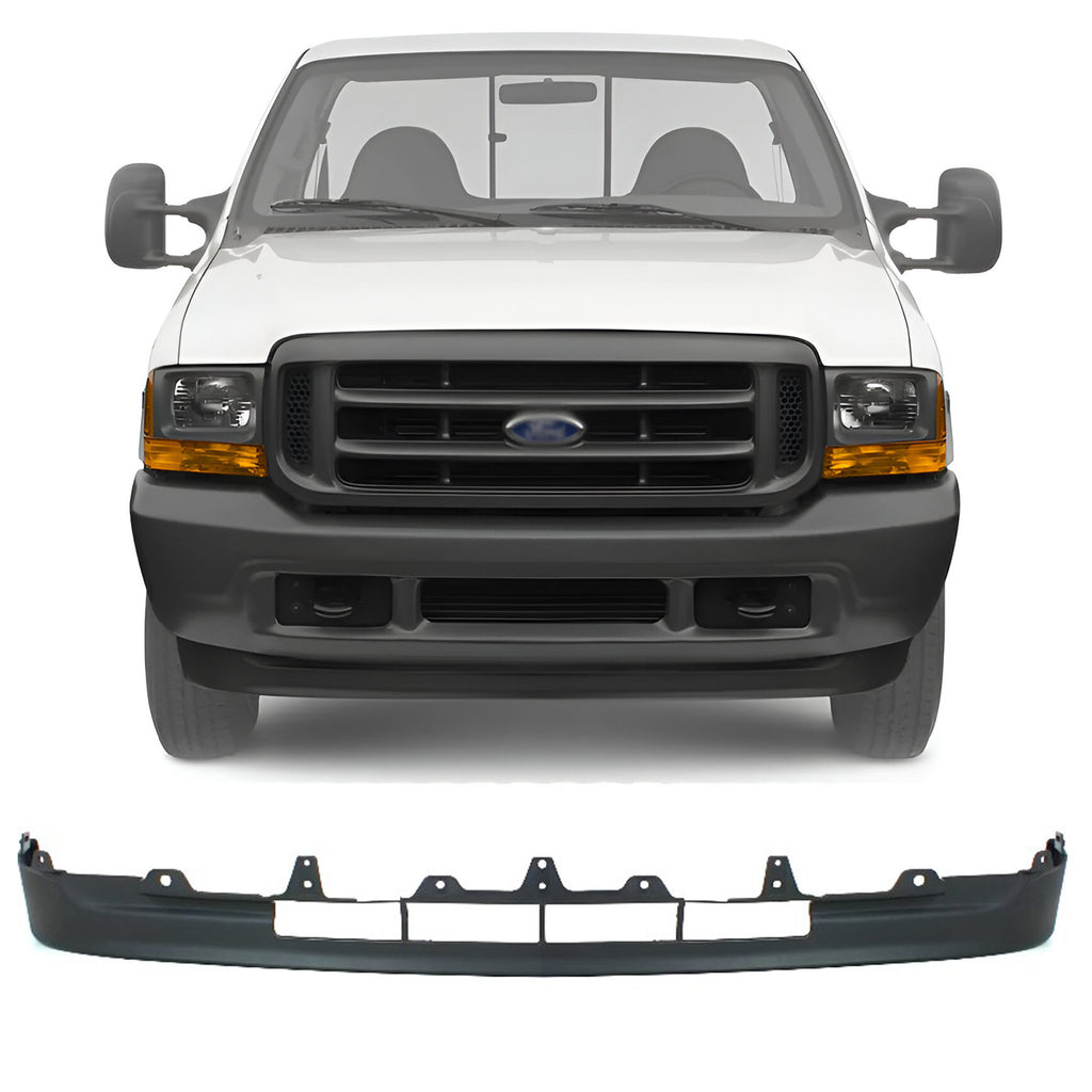 Front Lower Bumper Valance Panel Primed For 2001-2004 Ford F-250 Super Duty F-350 Super Duty | OEM Fit