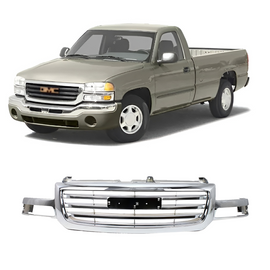 2003–2006 GMC Sierra 1500 Grille Assembly All Chrome w/ Emblem Provision | OEM Fit