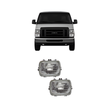 Load image into Gallery viewer, 2007–2018 Ford E-350 Super Duty Headlight Set Left and Right Side Halogen w/ Bulb(s) (Set of 2) | OEM Fit