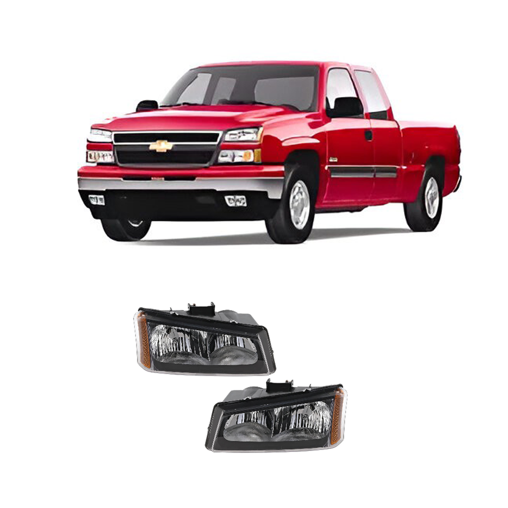 2003–2006 Chevrolet Silverado 1500 Headlight Set Fluted Reflector  | OEM Fit