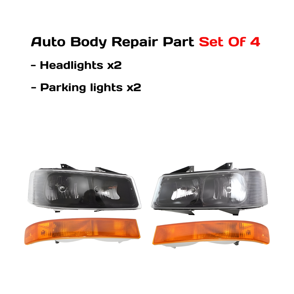 2003-2023 GMC Savana 1500 2500 3500 Front Headlights and Parking Lights W/Bulbs | OEM Fit