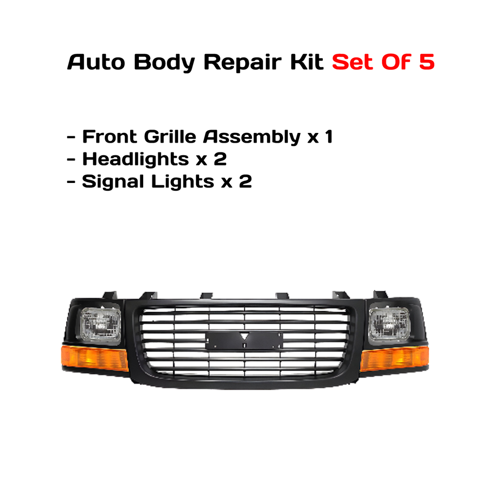 2003-2023 GMC Savana 1500 2500 3500 Front Grille Assembly & Headlights Assembly Kit | OEM Fit