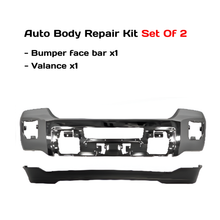 Load image into Gallery viewer, 2015-2019 GMC Sierra 2500 HD 3500 HD Front Bumper Face Bar Chrome Steel&amp; Valance Textured Kit | OEM Fit