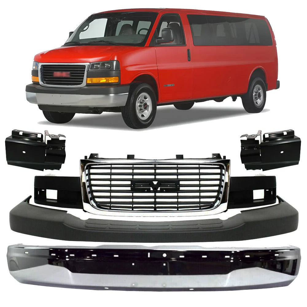 2003-2023 GMC Savana / Chevrolet Express Front Bumper & Grille Assembly | OEM Fit