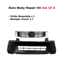 Load image into Gallery viewer, 2008-2010 Honda Accord Sedan Front Bumper Cover Primed &amp; Grille Assembly Kit | OEM Fit