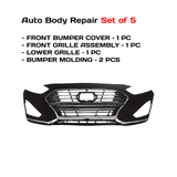 2018-2019 Hyundai Sonata Front Bumper Cover Fascia Primed & Grille Assembly  | OEM Fit