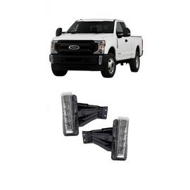 Ford F-450 Fog Light Set Left and Right Side Driving Lamps (Pair, Set of 2) | OEM Fit