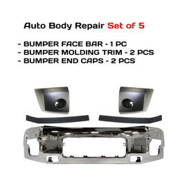 2004-2007 Nissan Titan Front Bumper Chrome & Bumper End Caps Kit  | OEM Fit